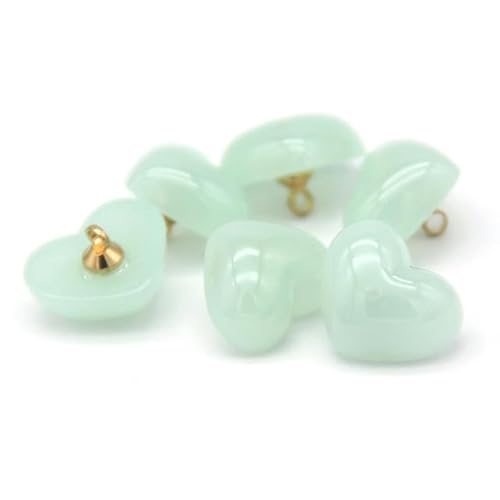 Niedliche bunte Süßigkeiten-Perlenknöpfe für Kleidung, Kinder, Hemd, Kleid, handgefertigt, dekoratives DIY-Nähzubehör – grün, 20 mm, 10 Stück von ZEYRU