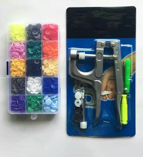 T5 Harz-Druckknopf-Set, Druckknöpfe in U-Form, Druckknopfzange, Knopf-Set, Druckknöpfe, Stoffknöpfe, DIY-Nähmaschine, Bastelwerkzeug, Zange und 150 Stück im Mix B-T5 T5 Harz-Druckknopf-Set, Druckknöpfe in U-Form, Druckknopfzange, Knopf-Set, Druckknöpfe, Stoffknöpfe, DIY-Nähmaschine, Bastelwerkzeug, Zange und 150 Stück im Mix B-T5 von ZEYRU