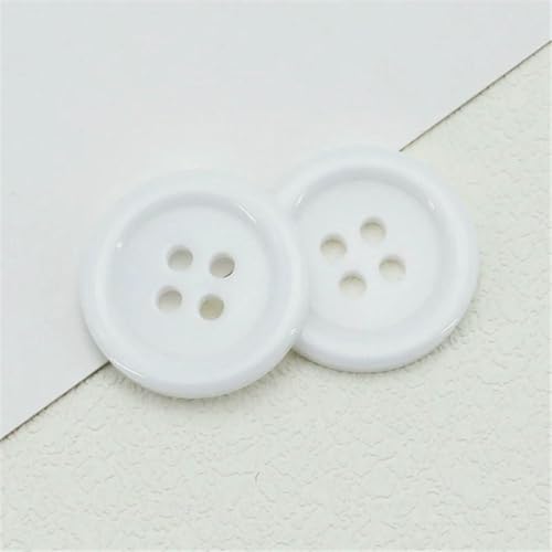 Transparente kleine Anzugknöpfe, Brot, runde Nähknöpfe aus Harz, schwarz-weiße Knöpfe für Puppen, DIY, Scrapbooking, 02, 50 Stück, 18 mm von ZEYRU
