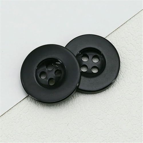 Transparente kleine Anzugknöpfe, Brot, runde Nähknöpfe aus Harz, schwarz-weiße Knöpfe für Puppen, DIY, Scrapbooking, 03, 50 Stück, 23,0 mm von ZEYRU