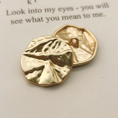 Vintage unregelmäßige Metallknöpfe für Damen-Hemd, Anzug, Mantel, Nähzubehör, DIY, handgefertigt, Mode, Mantel, Nähknopf, 6 Stück/Los, goldfarben, 23 mm, 6 Stück Vintage unregelmäßige Metallknöpfe für Damen-Hemd, Anzug, Mantel, Nähzubehör, DIY, handgefertigt, Mode, Mantel, Nähknopf, 6 Stück/Los, goldfarben, 23 mm, 6 Stück von ZEYRU