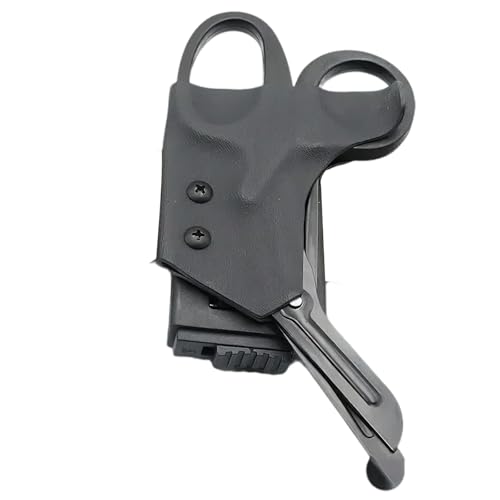 EMT Taktische Carbonfaser - Scheren, Schnelles Scheren - Gehäuse, Medizinische Scheren K - Stil Holster für Ersthelfer, Militär und Outdoor - Notfälle(Black) von ZFFOZZ