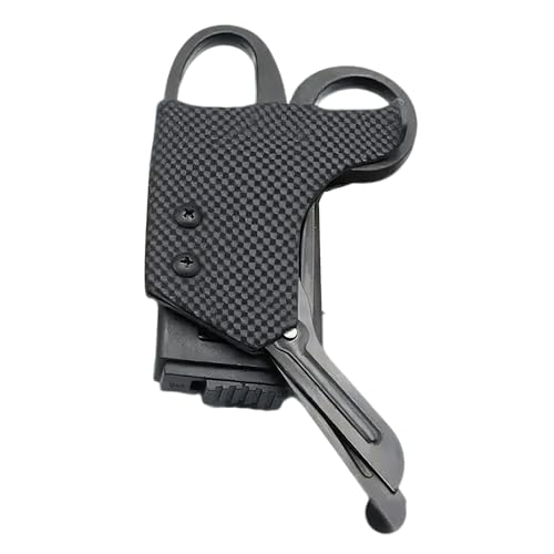 EMT Taktische Carbonfaser - Scheren, Schnelles Scheren - Gehäuse, Medizinische Scheren K - Stil Holster für Ersthelfer, Militär und Outdoor - Notfälle(CF) von ZFFOZZ