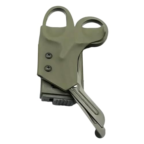 EMT Taktische Carbonfaser - Scheren, Schnelles Scheren - Gehäuse, Medizinische Scheren K - Stil Holster für Ersthelfer, Militär und Outdoor - Notfälle(Green) von ZFFOZZ