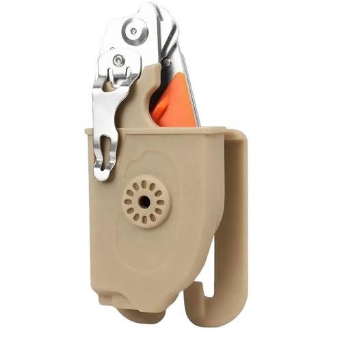 Taktisches Holster für Medizinische Scheren, Faltbare Scherenscheide mit Taktischem EMT-Gürtelwerkzeug, Kompatibel mit Faltbaren Raptor-Scheren (Scheren Nicht im Lieferumfang Enthalten)(Brown) von ZFFOZZ