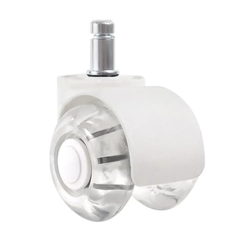 Bürostuhlrollen 5 Stück Universal-Möbelrad aus weichem Gummi, durchsichtig, Drehstuhlrolle, Bürostuhl-Rad, Riemenscheibe, Möbelbeschläge(White-Dust Plate) von ZFIHAV
