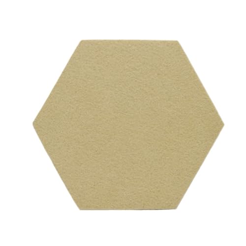 ZFIHAV Filzplatte Fotowand 15 Stück Filztafel, sechseckig, Kork, Selbstklebende Pinnwand, Mitteilung, Raum, Wanddekoration, Haftnotizen, Fotoanzeige(Apricot) von ZFIHAV