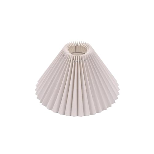 ZFIHAV Lampenschirm Hotel-Abdeckung der Lampe, plissierter Stoff, Tischlampe, Schlafzimmer, unten zu öffnen, Schlafzimmer, Nachttisch(BEIGE) von ZFIHAV