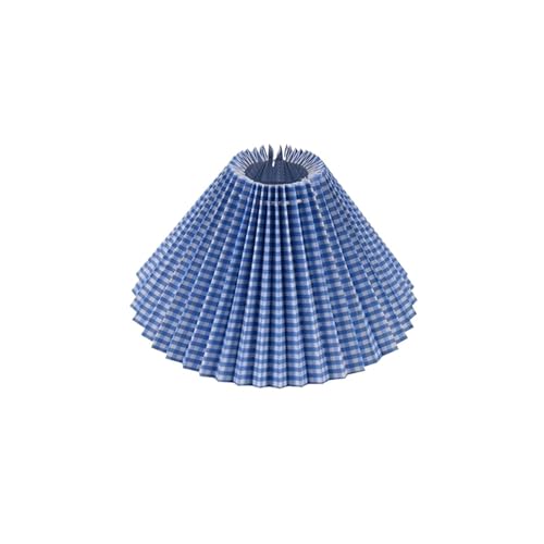 ZFIHAV Lampenschirm Hotel-Abdeckung der Lampe, plissierter Stoff, Tischlampe, Schlafzimmer, unten zu öffnen, Schlafzimmer, Nachttisch(Blue) von ZFIHAV