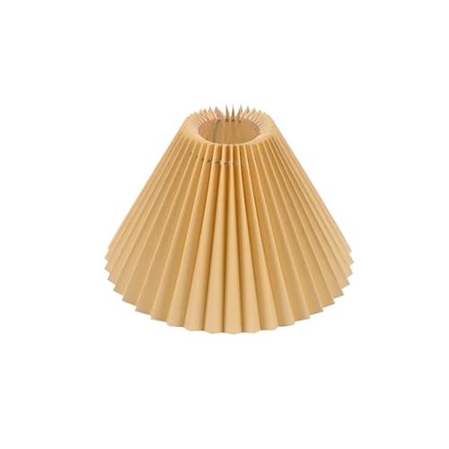 ZFIHAV Lampenschirm Hotel-Abdeckung der Lampe, plissierter Stoff, Tischlampe, Schlafzimmer, unten zu öffnen, Schlafzimmer, Nachttisch(Brown) von ZFIHAV