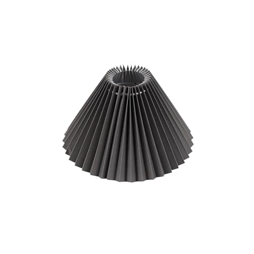 ZFIHAV Lampenschirm Hotel-Abdeckung der Lampe, plissierter Stoff, Tischlampe, Schlafzimmer, unten zu öffnen, Schlafzimmer, Nachttisch(Deep Grey) von ZFIHAV