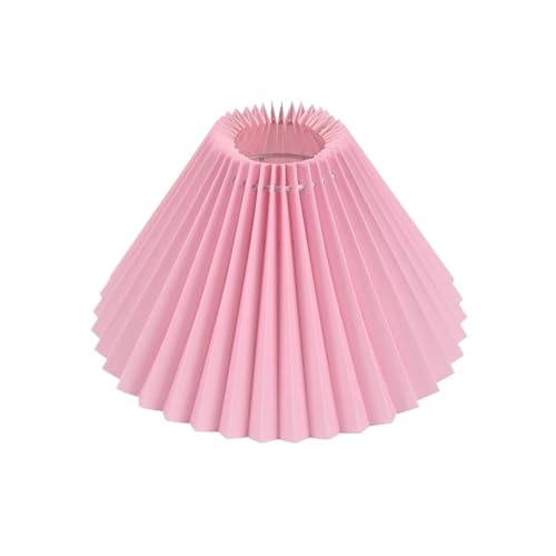 ZFIHAV Lampenschirm Hotel-Abdeckung der Lampe, plissierter Stoff, Tischlampe, Schlafzimmer, unten zu öffnen, Schlafzimmer, Nachttisch(Light Pink) von ZFIHAV