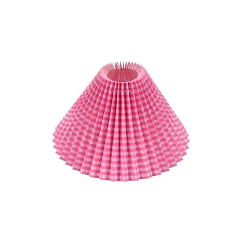 ZFIHAV Lampenschirm Hotel-Abdeckung der Lampe, plissierter Stoff, Tischlampe, Schlafzimmer, unten zu öffnen, Schlafzimmer, Nachttisch(Pink) von ZFIHAV