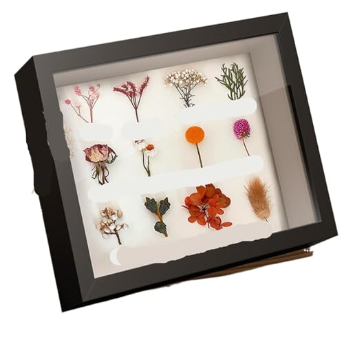 ZFIHAV Musterrahmen 3/5 cm Dicke Tiefe Box Fotorahmen Bildspeicher Fall Holz Bilderrahmen Blume Schatten Probe Rahmen Box Foto Display Box(Black 5cm Thick,7 inches) von ZFIHAV