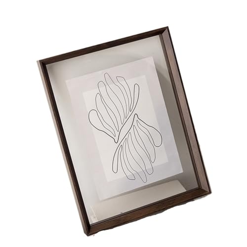 ZFIHAV Musterrahmen Doppelseitiger, transparenter Holz-Bilderrahmen, Tisch-Foto-Blatt-Trockenblumen-Proben-montierter Display-Wandrahmen(Black) von ZFIHAV