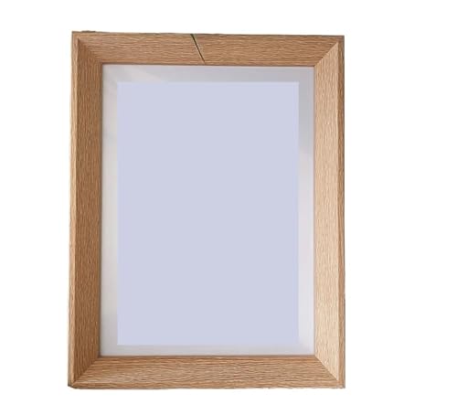 ZFIHAV Musterrahmen Holz-Fotorahmen, Blattmuster, geprägter Bilderrahmen, DIY handgefertigte Musterornamente, Heimdekoration(Log Color,A4 (21x29.7cm)) von ZFIHAV