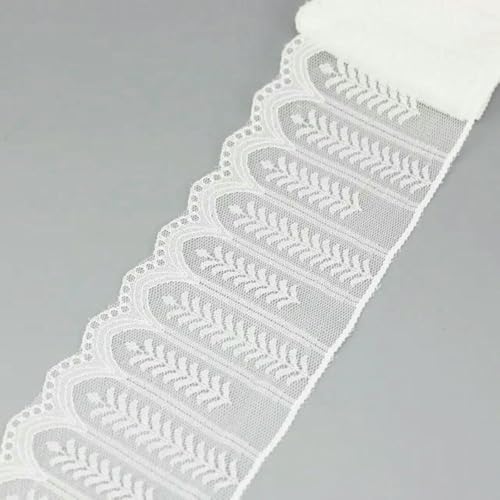 (4,5 m/Rolle) weißes Spitzenband, Stoff, Gurtband, Dekoration, Polyestermaterial, schöne Verpackung, handgefertigt, DIY-51 von ZFISH