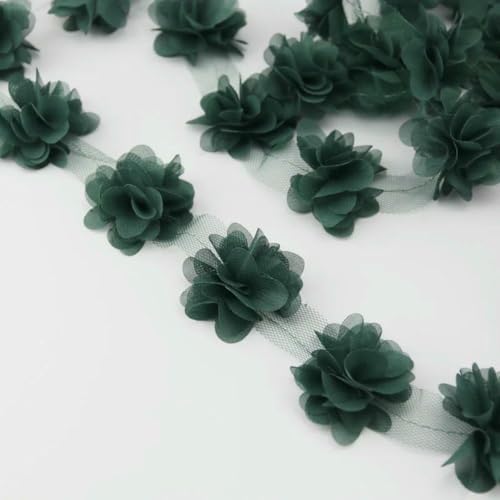 (60 teile/los) rosa blütenblatt Chiffon spitze stoff Gurtband Dekoration Liebe bänder handwerk 50mm breite-grün-50mm von ZFISH