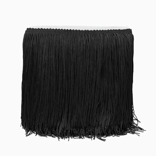 1/5 Yard, 15 cm breit, goldene Quaste, Fransen, Spitzenbesatz, DIY, Nähen, Bühne, Hochzeitskleid, Band, handgefertigt, Vorhang, Tisch, Kleidung, Dekoration, Schwarz, 5 Yard 1/5 Yard, 15 cm breit, goldene Quaste, Fransen, Spitzenbesatz, DIY, Nähen, Bühne, Hochzeitskleid, Band, handgefertigt, Vorhang, Tisch, Kleidung, Dekoration, Schwarz, 5 Yard von ZFISH