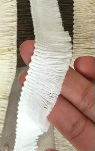 1,9 cm/3 cm/3,8 cm, 5 Yards, Schwarz/Goldfaden + Beige/Weiß, Baumwollquaste, Vorhangfransen, Haushaltszubehör, Quaste, Spitzenbesatz, X374, Weiß, 1,9 cm, 10 Yards 1,9 cm/3 cm/3,8 cm, 5 Yards, Schwarz/Goldfaden + Beige/Weiß, Baumwollquaste, Vorhangfransen, Haushaltszubehör, Quaste, Spitzenbesatz, X374, Weiß, 1,9 cm, 10 Yards von ZFISH