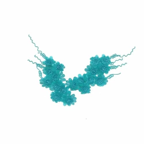 1-10 Stück blau bestickte Polyester ausgehöhlte Nähspitze Nagelperle DIY dekorative Kleidungsaccessoires-Stil 2395-Großhandel 10 Paare von ZFISH