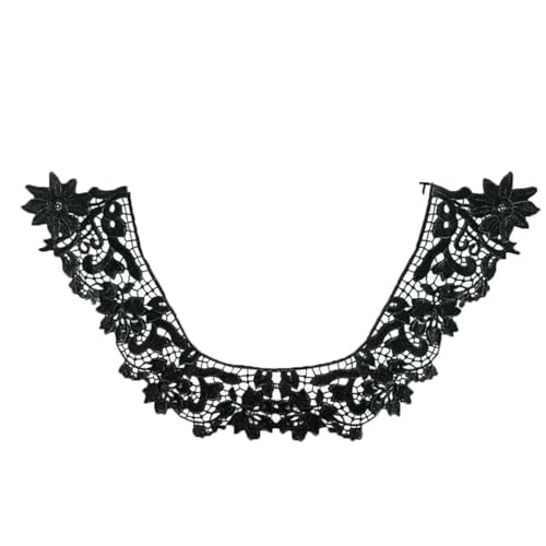 1-10 Stück dekorative Accessoires schwarz-weiß besticktes Polyester hohl DIY Kragenform Nähen Spitze-Stil 3146-Großhandel 10 Stück von ZFISH