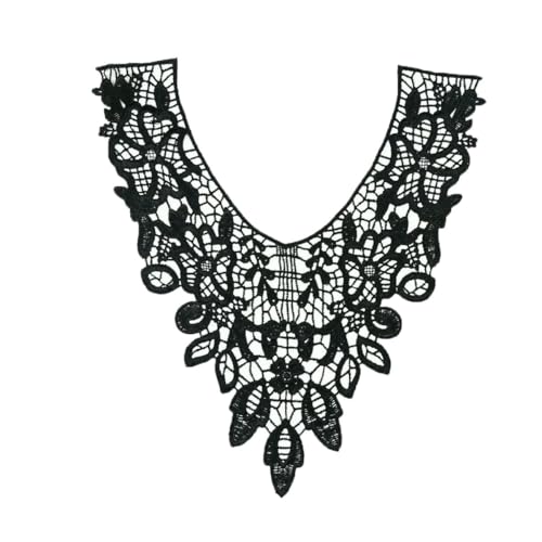 1-10 Stück dekorative Accessoires schwarz-weiß besticktes Polyester hohl DIY Kragenform Nähen Spitze-Stil 3166-Großhandel 10 Stück von ZFISH