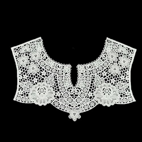 1-10 Stück dekorative Accessoires schwarz-weiß besticktes Polyester hohl DIY Kragenform Nähspitze-Stil 3155-Großhandel 10 Stück von ZFISH