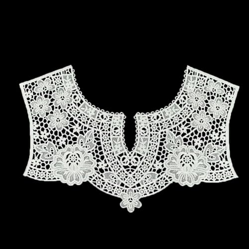 1-10 Stück dekorative Accessoires schwarz-weiß besticktes Polyester hohl DIY Kragenform Nähspitze-Stil 3155-Großhandel 10 Stück von ZFISH