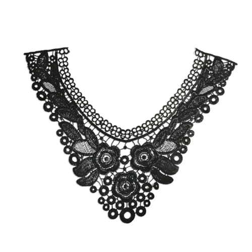 1-10 Stück schwarz weiß Polyester Stickerei ausgehöhlt Kragen Nähen Spitze DIY dekorative Kleidung Zubehör-Stil 30-1pcs von ZFISH