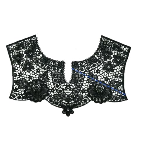 1-10 schwarz und weiß bestickt polyester hohl Kragen form genäht spitze DIY dekorative kleidung zubehör-stil 3154-großhandel 10 stücke von ZFISH