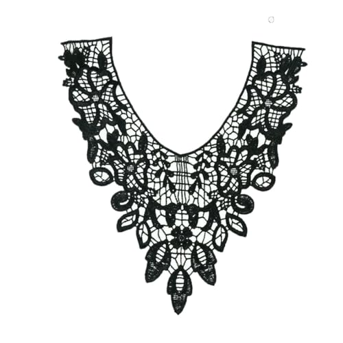 1-10 schwarz und weiß bestickt polyester hohl Kragen form genäht spitze DIY dekorative kleidung zubehör-stil 3166-großhandel 10 stücke von ZFISH