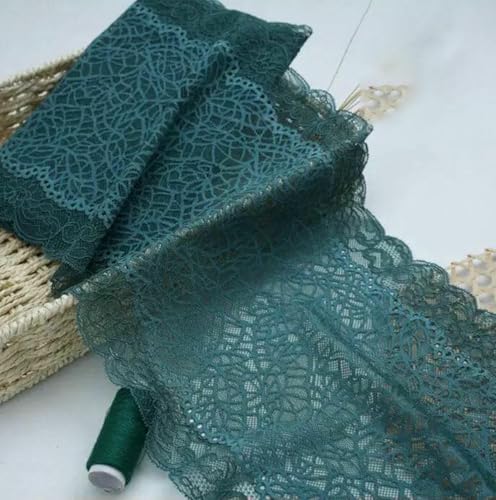 1 Meter grüne Serie Spitzenband Bandbesatz Stoff DIY bestickt zum Nähen Hochzeitskleid Dekoration afrikanischer Spitzenstoff-22cm_b 1 Meter grüne Serie Spitzenband Bandbesatz Stoff DIY bestickt zum Nähen Hochzeitskleid Dekoration afrikanischer Spitzenstoff-22cm_b von ZFISH