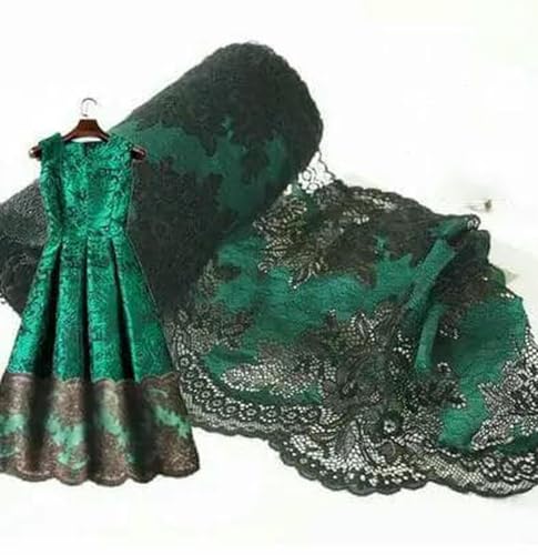 1 Meter grüne Serie Spitzenband Bandbesatz Stoff DIY bestickt zum Nähen Hochzeitskleid Dekoration afrikanischer Spitzenstoff-22cm_c 1 Meter grüne Serie Spitzenband Bandbesatz Stoff DIY bestickt zum Nähen Hochzeitskleid Dekoration afrikanischer Spitzenstoff-22cm_c von ZFISH