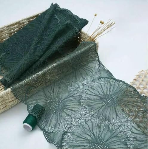 1 Meter grüne Serie Spitzenband Bandbesatz Stoff DIY bestickt zum Nähen Hochzeitskleid Dekoration afrikanischer Spitzenstoff-23cm_a von ZFISH