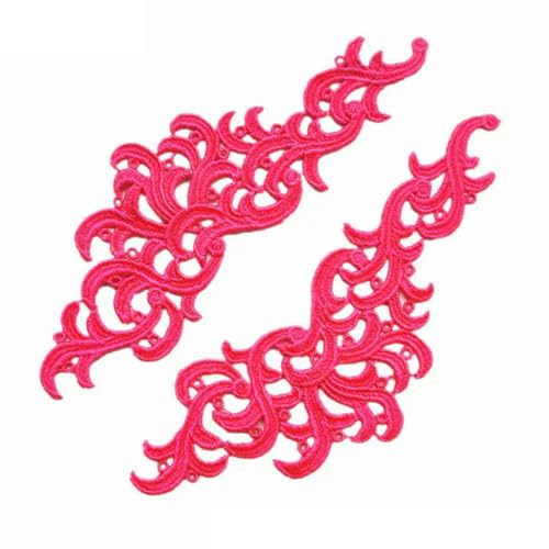 1 Paar fluoreszierend rosa-1 Spitzenapplikation Patch Tango Latein Tanz Ballett Kostüme Kleid Nähen Handwerk DA89 DA101 JA29-DA001-1pair von ZFISH