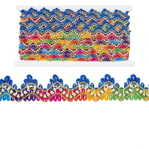 1 Rolle 15 Yards goldener Zopf-Spitzenbesatz, 15 mm, gewelltes gewebtes Spitzenband, filigraner Gimp-Zopfbesatz für Vorhänge, Polstermöbel, Zuhause, AECH06-14097-M 1 Rolle 15 Yards goldener Zopf-Spitzenbesatz, 15 mm, gewelltes gewebtes Spitzenband, filigraner Gimp-Zopfbesatz für Vorhänge, Polstermöbel, Zuhause, AECH06-14097-M von ZFISH