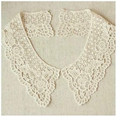 1 Set Stickerei Venise Schwarze Rose Blumenspitze Ausschnitt Kragen, DIY Kragen Spitzenstoffe zum Nähen Basteln Patch Scrapbooking-BW064-1Stück von ZFISH