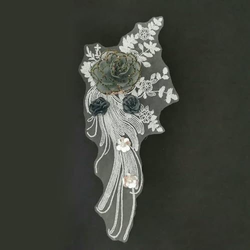 1 Stück zu verkaufen, Spitzen-Brustdekoration, dreidimensionale 3D-Blumen-Pailletten-Stickerei, DIY-Kleidung, Bastelbedarf, Zubehör – Stil 33 (1 Stück) – anzeigen von ZFISH