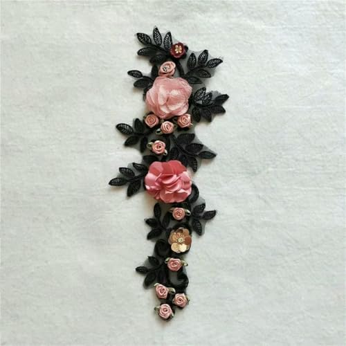 1 Stück zu verkaufen, Spitzen-Brustdekoration, dreidimensionale 3D-Blumen-Pailletten-Stickerei, DIY-Kleidung, Bastelbedarf, Zubehör – Stil 7 links (1 Stück) – anzeigen von ZFISH