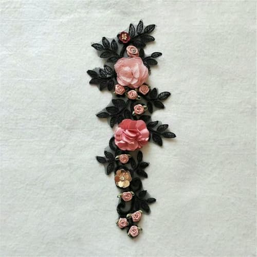 1 Stück zu verkaufen, Spitzen-Brustdekoration, dreidimensionale 3D-Blumen-Pailletten-Stickerei, DIY-Kleidung, Bastelbedarf, Zubehör – Stil 7 rechts (1 Stück) – anzeigen von ZFISH