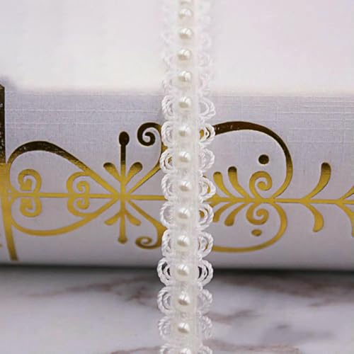 1 Yard Perlen-Spitzenrandbesatz, Band, geflochtene Spitzenbesätze, Perlen, Kantenstoff, bestickte Applikation, Nähen, DIY, Basteln, Kleidung, Dekor, B, 1 Yard von ZFISH