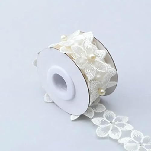 1 Yards Blumenperlen, bestickte Blumen, Spitzenband, Perlenfransen, afrikanischer Spitzenstoff, handgefertigtes Kleider-Nähzubehör, Beige, Breite 6 cm 1 Yards Blumenperlen, bestickte Blumen, Spitzenband, Perlenfransen, afrikanischer Spitzenstoff, handgefertigtes Kleider-Nähzubehör, Beige, Breite 6 cm von ZFISH