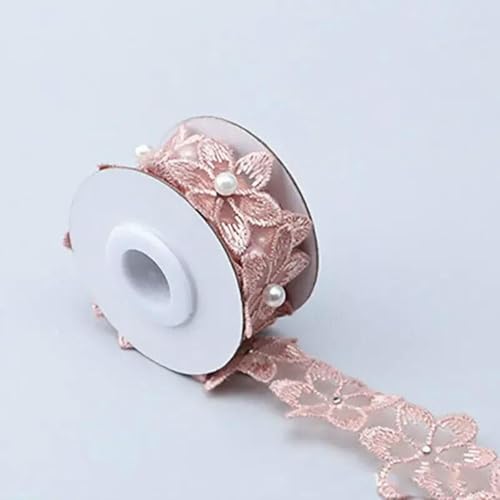 1 Yards Blumenperlen, bestickte Blumen, Spitzenband, Perlenfransen, afrikanischer Spitzenstoff, handgefertigtes Kleider-Nähzubehör, Hellrosa, Breite 6 cm 1 Yards Blumenperlen, bestickte Blumen, Spitzenband, Perlenfransen, afrikanischer Spitzenstoff, handgefertigtes Kleider-Nähzubehör, Hellrosa, Breite 6 cm von ZFISH