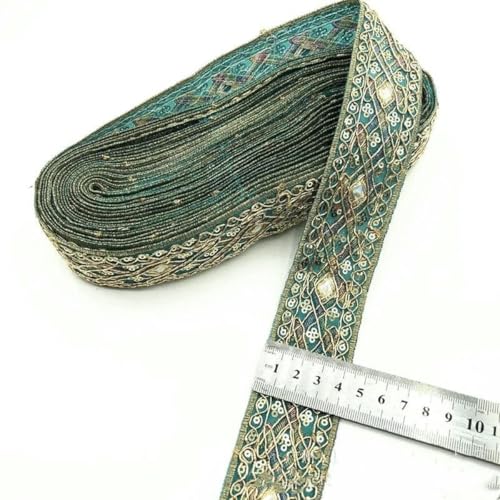 1 Yards Ethnische Stickerei Paillettenband Kleidungsstück DIY Spitze Stoff Zubehör-5-1Yard von ZFISH