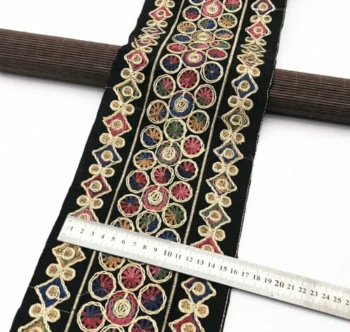 1 Yards Pailletten-Spitzenbesatz, Spitzenstoff, DIY-Stickbänder für Kleidungsstücke, Kopfschmuck, Hochzeitsdekor, Nähen, handgefertigte Lieferungen-19-1Yard von ZFISH