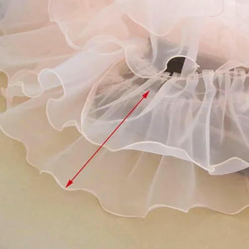 1 m 20 cm breit, exquisites rosa, weiß, grün, Spitzenband, Stoff, Rüschenbesatz, Kragen, Nähen, Kleidung, Rock, Kopfbedeckung, Guipure-Dekoration, Hellrosa von ZFISH