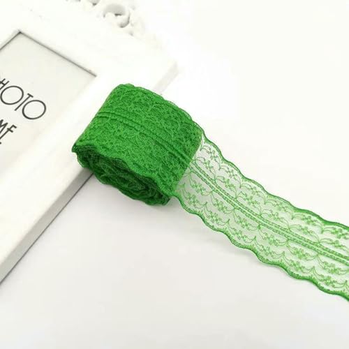 10 Meter/Rolle, 45 mm, nicht dehnbares Spitzenband, DIY, handgefertigtes Bastelband, Weihnachten, Halloween, Hochzeit, Geburtstagsfeier, Verpackung, Grasgrün, 10 Meter Länge 10 Meter/Rolle, 45 mm, nicht dehnbares Spitzenband, DIY, handgefertigtes Bastelband, Weihnachten, Halloween, Hochzeit, Geburtstagsfeier, Verpackung, Grasgrün, 10 Meter Länge von ZFISH