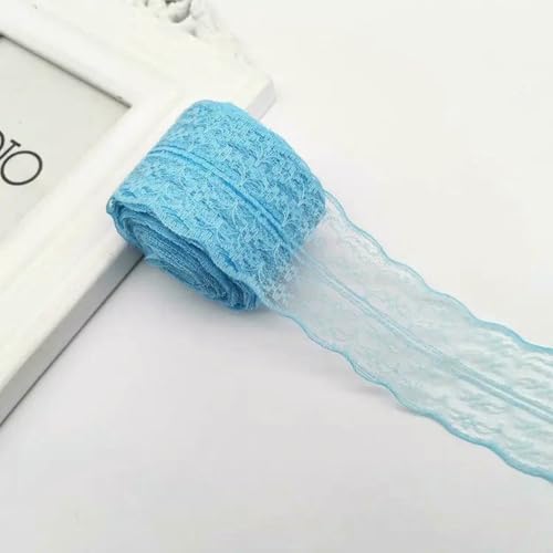 10 Meter/Rolle, 45 mm, nicht dehnbares Spitzenband, DIY, handgefertigtes Bastelband, Weihnachten, Halloween, Hochzeit, Geburtstagsfeier, Verpackung, Hellblau, 10 Meter Länge 10 Meter/Rolle, 45 mm, nicht dehnbares Spitzenband, DIY, handgefertigtes Bastelband, Weihnachten, Halloween, Hochzeit, Geburtstagsfeier, Verpackung, Hellblau, 10 Meter Länge von ZFISH