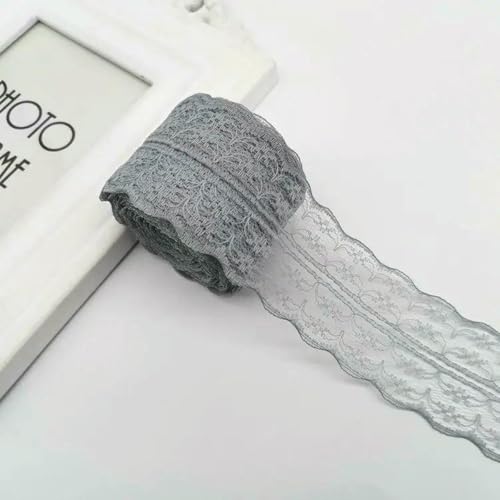 10 Meter/Rolle, 45 mm, nicht dehnbares Spitzenband, DIY, handgefertigtes Bastelband, Weihnachten, Halloween, Hochzeit, Geburtstagsfeier, Verpackung, grau, 10 Meter Länge 10 Meter/Rolle, 45 mm, nicht dehnbares Spitzenband, DIY, handgefertigtes Bastelband, Weihnachten, Halloween, Hochzeit, Geburtstagsfeier, Verpackung, grau, 10 Meter Länge von ZFISH